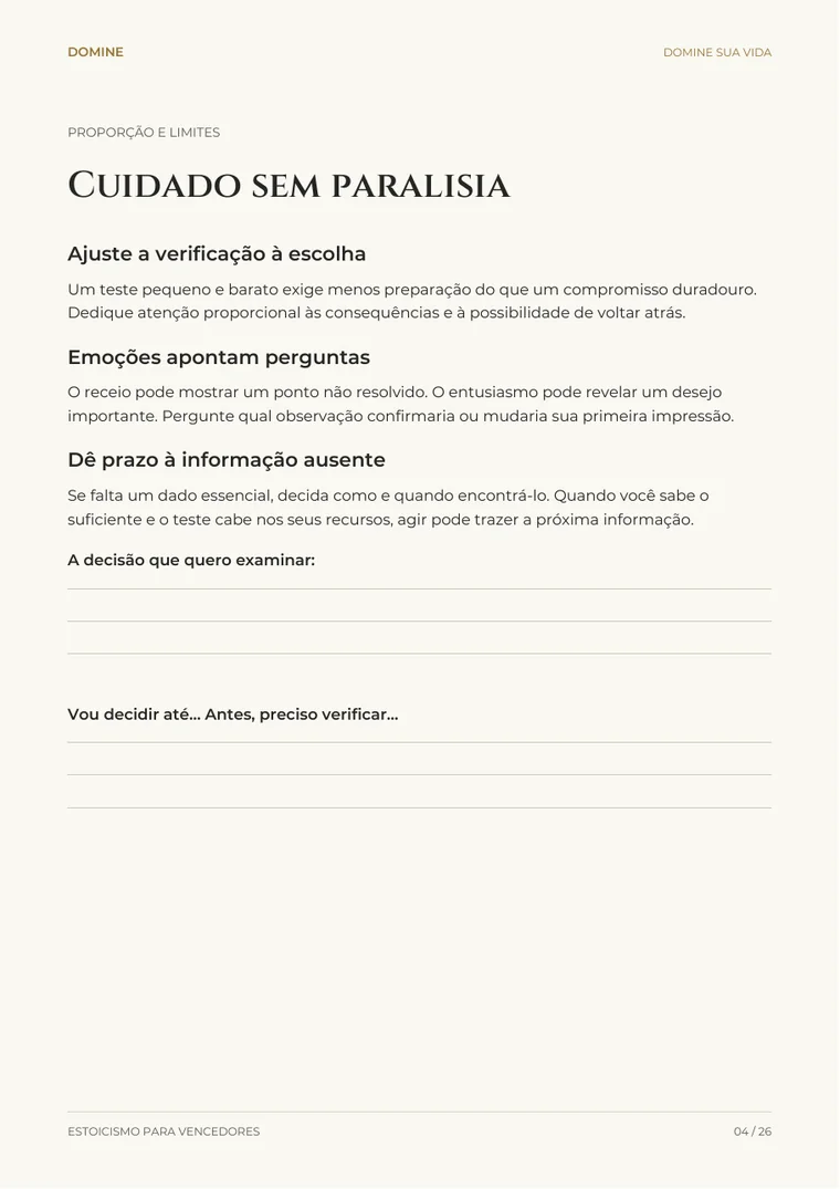 Página interna de A arte de decidir com clareza